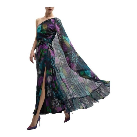 Emanuel Ungaro Asymmetrical Dress in Purple and Blue - Picture 7 of 14